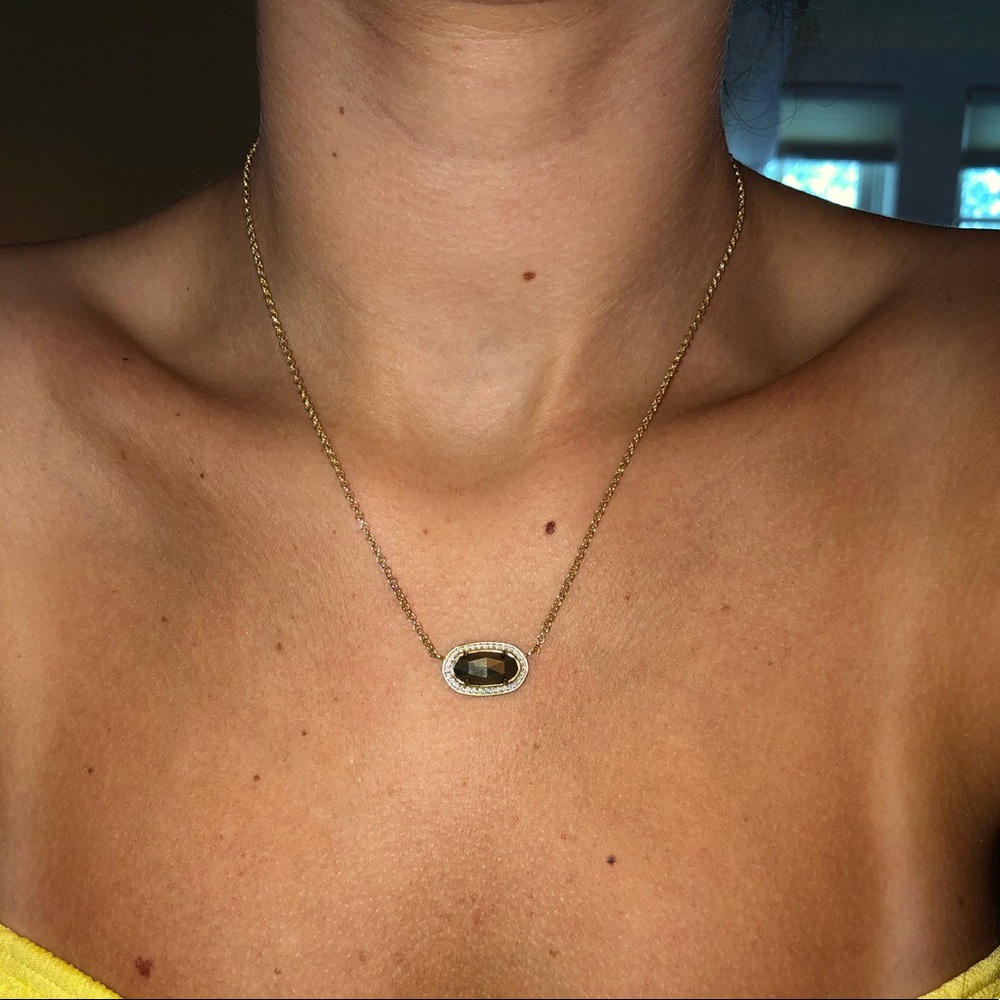 Kendra Scott gold stone necklace
